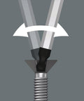 Ball End Hex Screwdriver With Ergonomic Kraftform Handle for Hex Socket Screws 3 X 100 mm showing angled head use