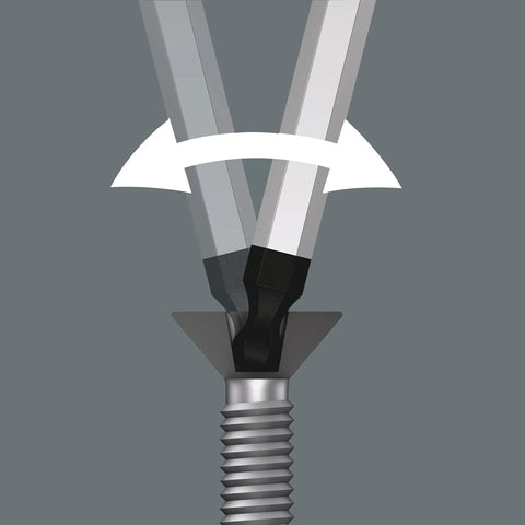 Ball End Hex Screwdriver With Ergonomic Kraftform Handle for Hex Socket Screws 3 X 100 mm showing angled head use