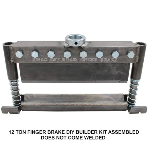 Badass Finger Brake Kit Designed For 12 Ton Hydraulic Press Featuring Adjustable Back And Side Stops For Precision DIY Fabrication Machined From 4140 Steel USA Shop