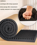 Heavy-Duty Self-Adhesive Acoustic Panels For Home Studio And Gym Wall Sound Proof Padding With Built Different Quick-Recovery Noise Canceling Foam rolled up showing strong resilience and compression recovery.