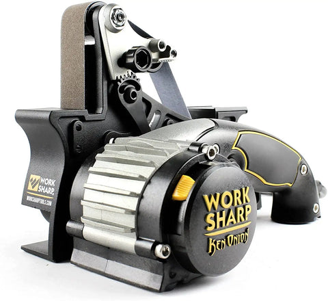 Blade Grinder Attachment For Ken Onion MK1 Knife And Tool Sharpener, Adjustable 10 To 35 Degree, 4 Pulley System, Pro Grade Belts Included, 1 X 18 Inch Engineered Abrasive Belts, Attachment Only, Not Compatible With MK2