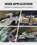Beefed Up Two Bolt Exhaust Flange Repair Piping Kit Built With Tough As Nails 304 Stainless Steel showing fittings for exhaust repair.