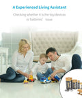 Family using All In One Battery Tester With Crisp LCD Display For AA AAA C D 9V And Button Cells to check toy batteries