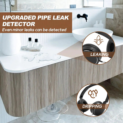 Underground Water Leak Detection Kit With Headset High Sensitivity Pipe Leak Detector Dual Probe Design For DIY Home Plumbing Leak Testing And Field Strength Meter For Quick Diagnostics And Peace of Mind, bathroom leak test