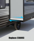RV slide-out system illustrating installation location for 16 Tooth Spur Gear Set 16 DP And 20 PA For Lippert Schwintek Slide Out Systems 2 Pack Mechanical Gear Repair Kit For RVs And Campers Replacement Parts To Restore Smooth Slide Out Operation And Prevent Downtime.
