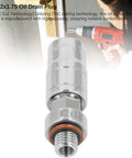 Top Notch 304 Stainless Steel Oil Drain Plug M12x1.75 Self Tapping Thread Repair Kit With Extended Bit And Wrench To Fix Stripped Sump Pan Fast Easy, M12x1.75 oil drain plug with drill bit and washer