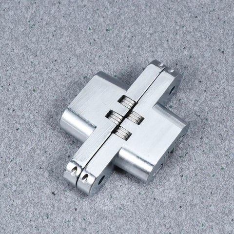Concealed Cross Hinge Set Heavy Duty Stainless Steel 2 Pack Folding Door Hinges With 180 Degree Opening for Wooden Doors and Tables
