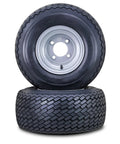 Golf Cart Tire Wheel Assembly 18x8.5-8 4 Ply With 4 Lugs On 4 Inch PCD Silver Rim Four Pack Fits Club Car EZGO Yamaha