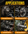 Applications of 55-In-1 Bearing Puller Set For Auto, Bike, And Industrial Repair in different machinery settings.