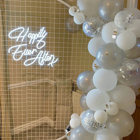 Happily Ever After Neon Sign With Custom Wedding Wall Decor Flexible LED Neon Light for Weddings Anniversaries Parties