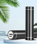 Tool Less Hassle Free Power Bank Kit Featuring Spring Loaded Cylindrical Holders For 18650 And 21700 Batteries black aluminum charger with Type-C port