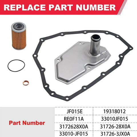 Transmission Filter And Oil Pan Gasket Kit For Nissan Versa Sentra Versa Note 2012 2019 Replacement 33010 JF015 31726 28X0A 31726 3JX0A