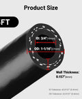Cross-section view of Three Quarters Inch Silicone Heater Hose For Automotive Radiator And Coolant System, showing dimensions.