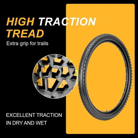 2-Pack 27.5x2.1 Inch Mountain Bike Tires With Folding Bead Includes Schrader Valve Inner Tubes And Tire Levers