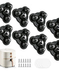 Self Adhesive Mini Swivel Caster Wheels For Furniture in a set of 8, black with chrome accents, designed for easy installation.