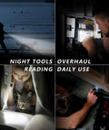 People using Pocket Size Mini LED Flashlight 3 Pack, Rechargeable EDC Torch With Four Modes for various activities at night.