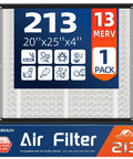 Replacement Air Filter 213 MERV 13 Fits 20X25X4 HVAC Furnace Filter Actual Size 20.47X25.6X3.94 For 1210 1620 2210 2216 3210 4200 Models