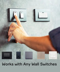 Smart In Wall Relay Switch No Neutral Required Works With HomeKit 2.4GHz WiFi Light Switch being installed on wall