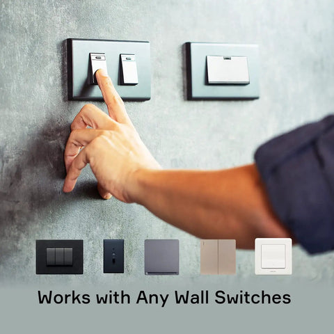Smart In Wall Relay Switch No Neutral Required Works With HomeKit 2.4GHz WiFi Light Switch being installed on wall
