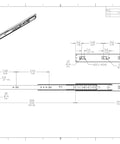 Technical drawing of Heavy Duty 20 Inch Drawer Slides With Soft Close, Full Extension, Over Travel, and Ball Bearing Rails.