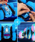 Four Pack Remote Control Cars For Kids Two Point Four GHz RC Stunt Cars With Wheel Lights High Speed 4WD Off Road Drift Toys