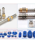 Grab these five heavy duty manipulator suction cups for industrial buffer fittings SAOB SAOF, featuring various sizes and metal materials.