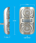 Dimensions and front view of LED Motion Sensor Night Light With Motion Boost Plug In Dusk To Dawn Energy Efficient UL Certified
