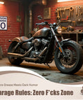 Heavy Duty Badass Zero Given Metal Sign For Man Cave Garage Wall Decor Rust Proof Vintage Bar Art 12x8 Inch Fade Resistant mounted in garage.