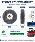 Key Deburring Brush For Key Cutting Machines With Crimped Nylon And Stainless Steel Wheel Handy Pro Grade Locksmith Tools Replacement Tough Deburring Wheel For Precise Key Making And Maintenance Compact 80x20x10mm, dimensions and compatibility with key cutting machine.