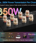 VU3 Pro Dual Analog VU Meter For Audiophiles 2 Way Amplifier Switch And Speaker Selector 2 In 2 Out Audio Switcher Box With DB Panel Display Ideal For Quick A B Testing And Comparing Two Amps And Two Speaker Pairs, black aluminum chassis with 350W speaker terminals