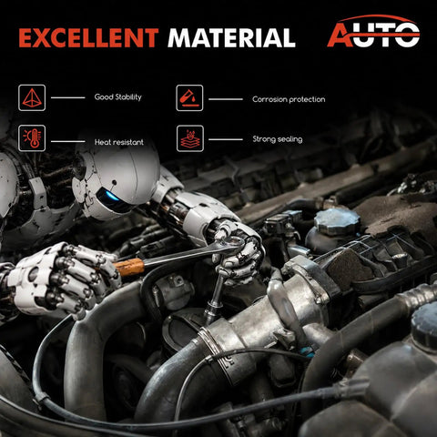 Robotic hand inspecting engine components, showcasing excellent material features like stability and corrosion protection.