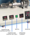 Desktop 3D Printer Filament Extruder Machine Harnesses 1000W Power And Single Screw Design control panel with temperature settings.