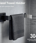 Matte Black Bathroom Accessories Set Five Piece Wall Mounted Hardware Kit Built To Last In 304 Stainless Steel Rustproof Towel Bar Rack With 23 Inch Towel Rails For A Modern Sleek Look