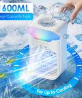 Chill Anywhere With This Dual Nozzle Portable Evaporative AC With Remote 3 Speeds Timer 70 Degree Airflow 1600ML Tank