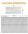 Dimensions of Heavy Duty Thick 9Mm Stainless Steel Cooking Grates Four Pack Heat Plates Flame Tamers for Blaze Grill Replacements