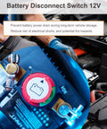 Beefy Negative Battery Disconnect Switch 12V 48V Heavy Duty 300A High Current On Off Kill Switch in a car engine bay