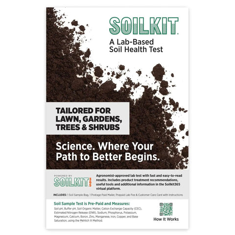 Pro Grade Soil Test Kit For Your Yard And Garden PH, Nutrient And Mineral Analysis With Lab Quality Results, kit packaging close-up