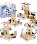 5 In 1 ESP32 STEM Kits For Kids Aged 8 To 12 Wooden 3D Puzzle Toys That Build Cool Smart Home Projects Educational Science And Coding Kit For Students Engineering Model Kit Gift For Teens Boys And Girls Hands On Learning Fun, wooden smart home models