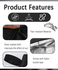Badass Waterproof EV Charger Cover With Dual Magnetic Strips For Sun And Rain Defense Universal Fit For All Electric Cars features tear-resistant material and silver coated cloth.