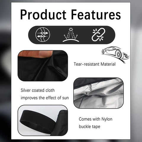 Badass Waterproof EV Charger Cover With Dual Magnetic Strips For Sun And Rain Defense Universal Fit For All Electric Cars features tear-resistant material and silver coated cloth.