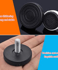 Adjustable Furniture Leveling Feet With Screws And Floor Protectors, round base glides, foot pads, thick bottom, black