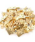 Pile of Male Spade Quick Splice Crimp Terminals 4.8mm Non Insulated Brass Connectors for 1mm2 to 1.5mm2 Wire, 200 Pack