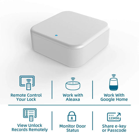 TTLock WiFi Gateway For Smart Locks Easy Bridging Hub With Alexa Voice Control Remote Unlocking And Activity Logs