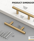 Champagne Bronze Cabinet Pulls Two And A Half Inch 64mm 30 Pack Brushed Gold Drawer Handles with dimensions and screws