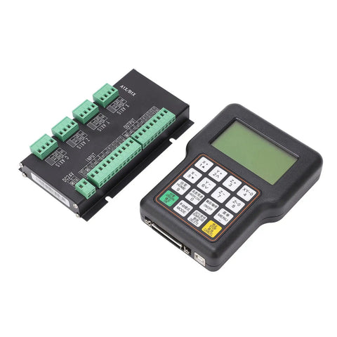 Offline DSP CNC Pro Grade Engraving Machine Handheld Controller 24V With 8 Core CPU Motion Control Dual High Precision And High Speed Modes Complete Connection Accessories USB U Disk File Reading Hardware Lock Encryption For Flexible On Site Carving, handheld controller and wiring module