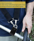 Badass Weed Eater Shoulder Strap Clamp Bracket Compatible With 26Mm And 28Mm Tubes showing metal clamp on trimmer shaft.