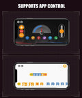 App control interface for V8 Engine Model Kit With 8 Cylinder Visible Engine, LED Lights, Motor, And App Control, 660 pieces