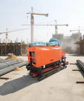 Beast Mode Portable Concrete Mixer Pump Integrated Cement Blending Unit Heavy Duty Build at construction site, steel pipes nearby.