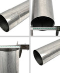 5 Inch OD 409 Steel Straight Exhaust Pipe 48 Inch Long Mandrel Bent Tube For Custom Exhaust System Install Slip Fit Easy Fitment Heavy Duty DIY Car Modification