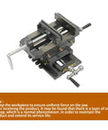 Built Like An Absolute Tank Cross Slide Drill Press Vise with smooth dual axis, solid cast iron design for precision clamping.